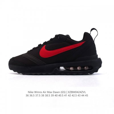 公司级 耐克 Nike Air Max Dawn 黎明系列 低帮气垫百搭休闲运动慢跑鞋，从配色上彰显出浓厚的复古气质。最大的亮点当属鞋型设计上加入结构元素，汲取