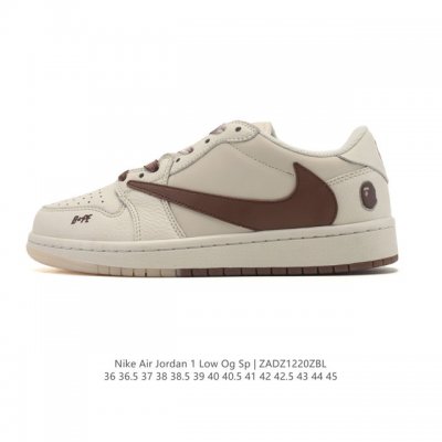 真标 耐克 Nike Air Jordan 1 Low Og Sp Military Blue Aj1乔1倒勾 2025年新款 低帮篮球鞋 Aj1 乔丹1代 A