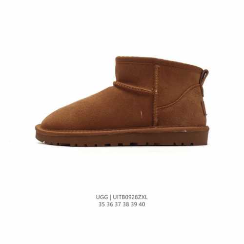 Ugg 中帮靴子 雪地靴 俏皮可爱的百变造型， 美国轻奢品牌ugg 平底系列冬季羊毛一体雪地休闲保暖毛毛家居包头棉鞋。官方同步包装 检验标 材料采用原厂防污防水