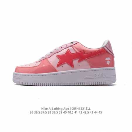 A Bathing Ape 安逸猿 男女同款运动鞋复古板鞋 升级原楦原纸版数据开发，采用超软皮革鞋面材质，内置全掌air Sole气垫定制联乘，日本里原宿潮流品 - 点击图像关闭