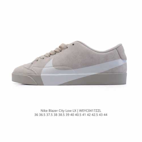 真标 带半码 Blazer City Low Lx 耐克新款大勾休闲鞋Blazer开拓者低帮板鞋！1973年为了进军篮球鞋市场，Nike模仿和改良了Conver