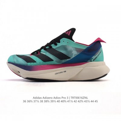 公司级 阿迪达斯男女同款运动鞋 加碳柱 2025年新款 Adizero Adios Pro 3专业长跑跑步鞋 厚底增高运动老爹鞋。Y-3 Adios Pro 3