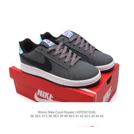 耐克 Nike 男女鞋秋冬季Court Royale Ac运动鞋休闲鞋板鞋 百搭小白鞋，焕新演绎元年款设计，塑就复古网球风范。鞋款承袭简洁线条、经典系带系统和醒 - 点击图像关闭