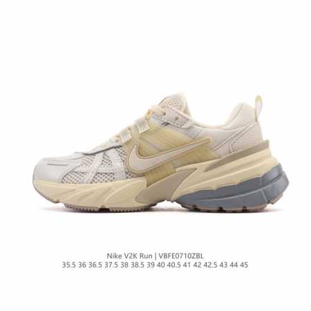 公司级 Nike 耐克 V2K Run 减震防滑 复古低帮运动跑步鞋 超火复古跑鞋，采用太空革组合呼吸网眼布鞋面材质，搭载正确4层组合底模，嵌入Tpu加固稳定模 - 点击图像关闭