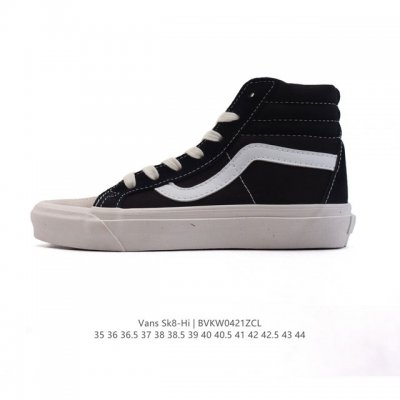 Vans 范斯Sk8-Hi 男女高帮滑板鞋-复古休闲运动鞋-Vans范斯。Vans推出的Sk8-Hi板鞋，以经典的款性和高帮设计呈现，鞋面采用优质帆布材质打造，