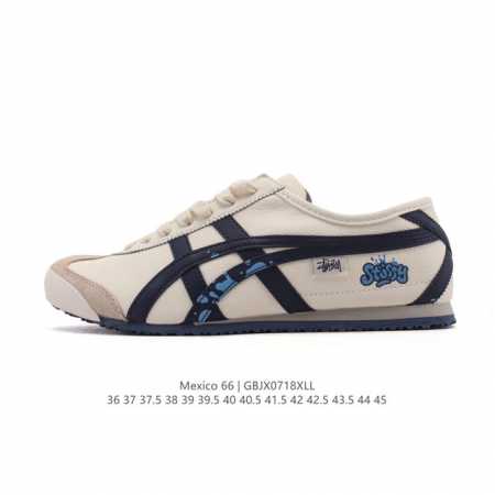 公司级 真标 Asics 亚瑟士 男女鞋 配足弓鞋垫 日产经典老牌-鬼塚虎 Onitsuka Tiger Mexico 66经典墨西哥系列复古经典百搭板鞋休闲运 - 点击图像关闭