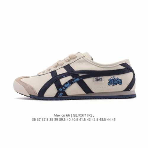公司级 真标 Asics 亚瑟士 男女鞋 配足弓鞋垫 日产经典老牌-鬼塚虎 Onitsuka Tiger Mexico 66经典墨西哥系列复古经典百搭板鞋休闲运