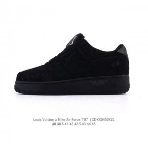 公司级 Louis Vuitton X Nike Air Force 1 Low 路易威登联名 小白鞋 耐克 空军一号低帮百搭休闲运动板鞋。柔软、弹性十足的缓震