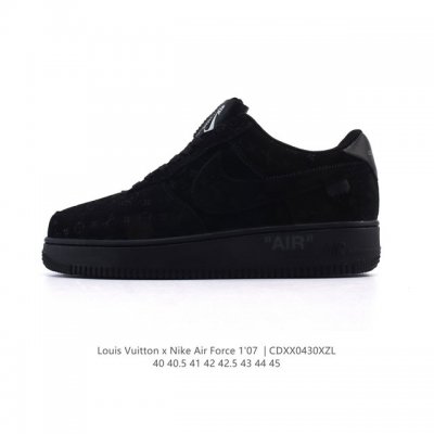 公司级 Louis Vuitton X Nike Air Force 1 Low 路易威登联名 小白鞋 耐克 空军一号低帮百搭休闲运动板鞋。柔软、弹性十足的缓震