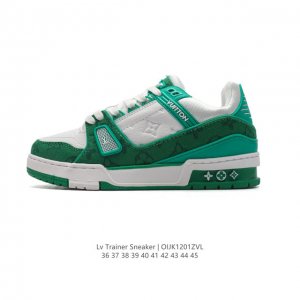 公司级 路易威登 Louis Vuitton Lv路易威登板鞋 时尚运动鞋 潮厚底增高鞋 。舒适防滑底和百搭性霸屏整个时尚娱乐圈，细节调整完美主义！采用柔软皮革