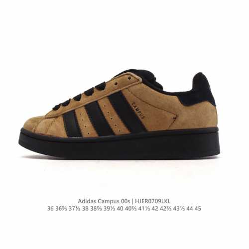 Adidas阿迪达斯.三叶草Campus 00S 翻毛皮面包鞋复古休闲板鞋。千禧回潮！Adidas Campus 00S 经典再现！面包化的Campus鞋款在今
