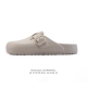 公司级德国百年知名鞋履品牌 勃肯Birkenstock Boston Suede Shearling 波士顿系列休闲凉拖鞋 低帮牛皮绒面革复古软木底包头露跟休闲