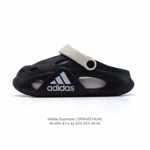 90 【新品】阿迪达斯 Adidas Superstar洞洞鞋 25夏季新款洞洞鞋男士外穿时尚沙滩踩屎感透气凉拖鞋 舒适透气 耐磨 轻运动 洞洞鞋 凉鞋，鞋子柔