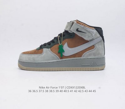 高帮 Nk Air Force 1 Low Christmas 圣诞节主题 空军一号高帮休闲板鞋 #原厂麂皮 原楦原纸板 纯正版型 正品nfc感应芯片 高清洁度