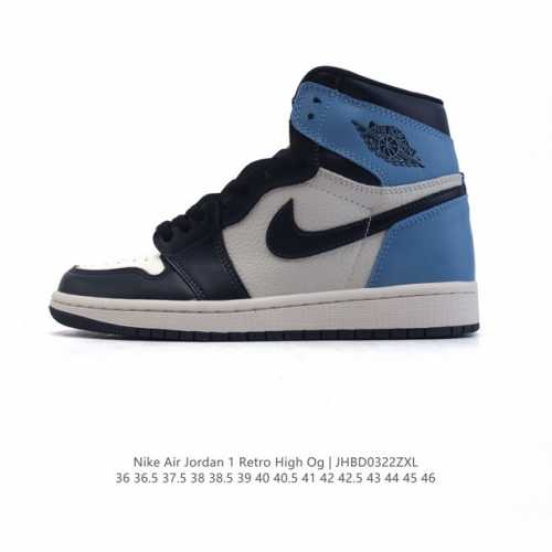 160 【特价头层皮】耐克 男女同款运动板鞋 Nike Air Jordan 1 Retro High Og 乔丹一代Aj1 乔1 Aj1 篮球鞋复刻运动鞋。皮