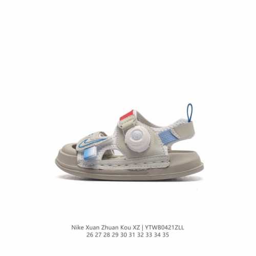 童鞋 耐克 Nike Ds Xuan Zhuan Cd 儿童运动鞋，中童大童凉鞋 厚底增高老爹鞋一脚蹬凉拖鞋。时尚百搭 尽显简约风范。织物与合成材质组合鞋面，搭
