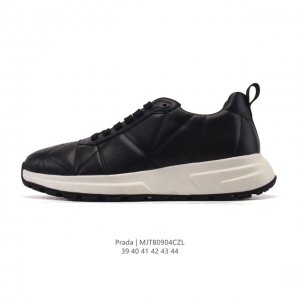 公司级 prada系列／prada 普拉达男士厚底增高运动跑步鞋 时尚板鞋 prada.普拉达高端品牌休闲慢跑鞋 完美做工.演绎完美选择的你。 码数: 39-4