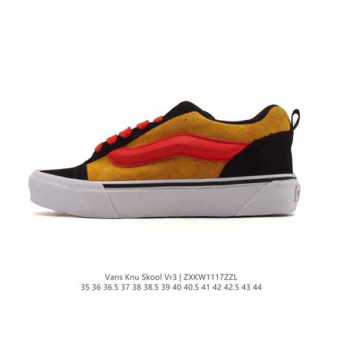 万斯 Vans Knu-Skool Vr3 Lx 面包鞋皮革拼接鞋面。坎普尔 茱利安系列低帮复古硫化休闲运动板鞋“肥胖版大Logo”要说整个 年最为热门的鞋型之