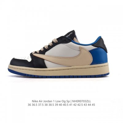 公司级 真标 耐克 Nike Air Jordan 1 Low Og Sp Military Blue Aj1乔1倒勾 2025年新款 蛇年新款 低帮篮球鞋 A