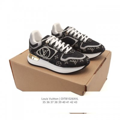 特价原价 元公司级 路易威登Louis Vuitton Lv Neo Run Away 男女士休闲运动鞋是路易威登 圆头系带 低帮 生活休闲鞋 阿甘鞋 路易威登