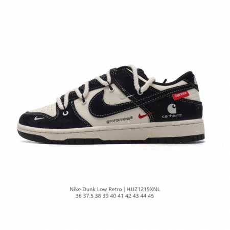公司级 耐克 Nike Dunk Low Retro 运动鞋复古板鞋 解构绑带 双鞋带。作为 80 年代经典篮球鞋款，起初专为硬木球场打造，后来成为席卷街头的时 - 点击图像关闭