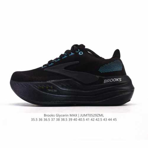 新品公司级 布鲁克斯 Glycerin Max 超级甘油:舒适的增高神器！Brooks Glycerin Max是一款极具突破性的顶级缓震运动跑鞋，由百年专业跑