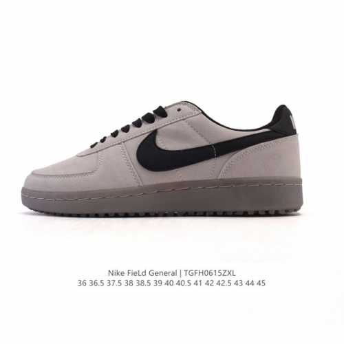 耐克烽火Nike Field General 82 Sp 低帮复古篮球鞋 这款专为烤架战士设计的运动鞋采用 1982 年经典的白 红 黑配色，采用皮革和弹道尼龙
