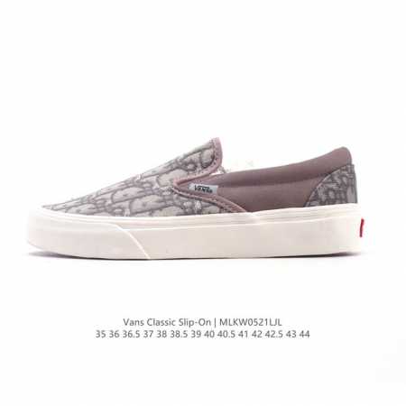 万斯 Vans 中性Classic Slip-On 迪奥联名 帆布鞋 硫化板鞋 休闲低帮 运动鞋 Vans的鞋款千千万 但Slip-On系列绝对是经典中的经典 - 点击图像关闭
