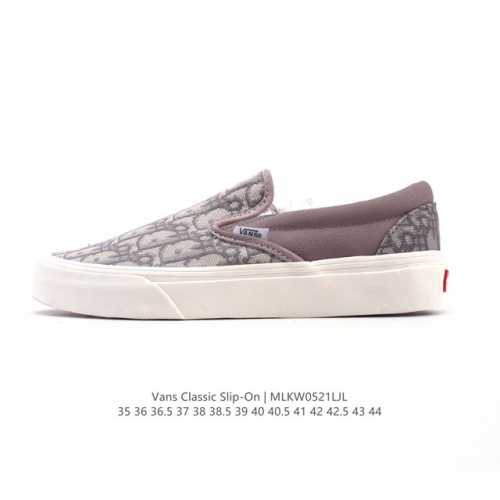 万斯 Vans 中性Classic Slip-On 迪奥联名 帆布鞋 硫化板鞋 休闲低帮 运动鞋 Vans的鞋款千千万 但Slip-On系列绝对是经典中的经典
