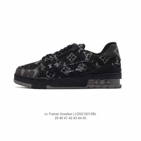 公司级 路易威登 Louis Vuitton LV路易威登板鞋 时尚运动鞋 潮厚底增高鞋 。舒适防滑底和百搭性霸屏整个时尚娱乐圈，细节调整完美主义！鞋面采用柔软 - 点击图像关闭