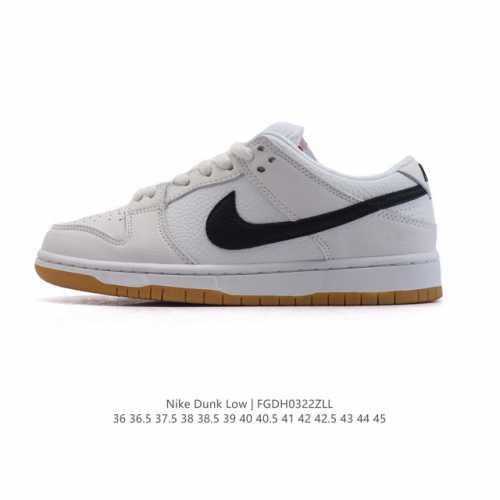 130 【全二层皮】耐克 Nike Sb Dunk Low Pro 男女同款运动鞋复古板鞋。采用柔软皮革鞋面，经久耐穿，塑就如元年款 Dunk 般的复古质感。鞋