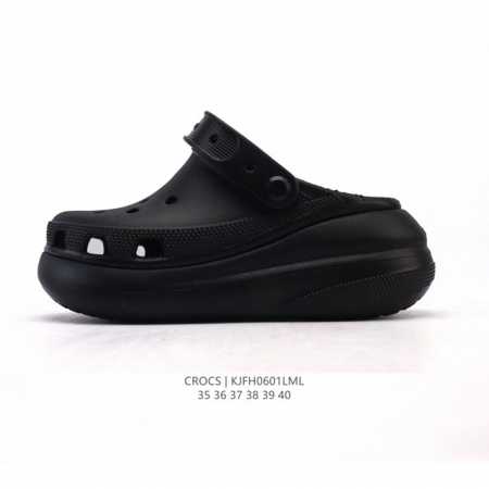 公司级 Crocs 沙滩洞洞鞋 云朵 女士休闲厚底增高凉拖鞋 卡骆驰明星同款 厚底增高凸显大长腿沙滩鞋 选择尺码时 建议选大一码 脚感更舒适 这款没有鞋盒 类型 - 点击图像关闭