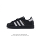 阿迪达斯 Adidas Superstar 三叶草经典贝壳头系列 新款休闲板鞋潮流男女士运动鞋 ，鞋面柔软皮革材质 标志性的贝壳鞋头，锯齿三条纹，简约的线条。就