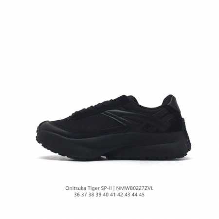 亚瑟士onitsuka Tiger鬼塚虎sp-Ii经典复古舒适轻便运动休闲跑步鞋 厚底增高鞋 真标 带半码 选用优质皮革加透气织物网面料，舒适度和质感都相当出色 - 点击图像关闭
