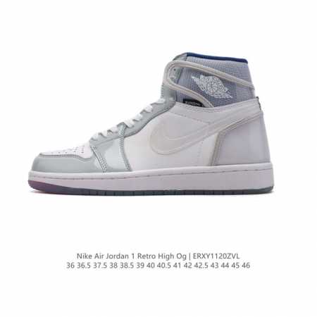 公司级 耐克 男女同款运动板鞋 Nike Air Jordan 1 Retro High Og 乔丹一代aj1 乔1 Aj1 篮球鞋复刻运动鞋。皮面高帮板鞋的设 - 点击图像关闭