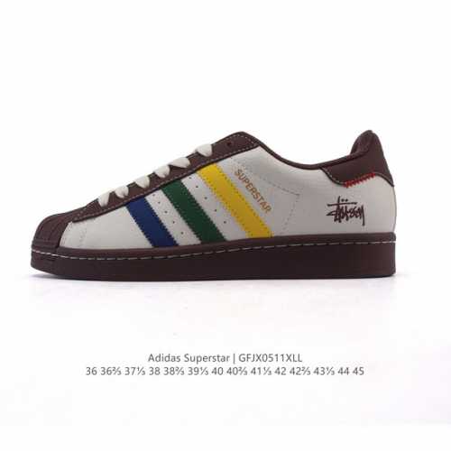 公司级 阿迪达斯 Adidas Superstar 2025年新款鞋子 蛇年新款 经典贝壳头系列 新款休闲板鞋潮流男女士运动鞋 。鞋面柔软皮革拼接材质 标志性的