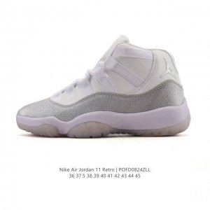 耐克乔丹11代 Nike Air Jordan 11 Retro 复刻男女运动鞋 Aj11代经典设计，深受球员与球迷喜爱。Jordan 乔丹 采用漆皮牛培革鞋面