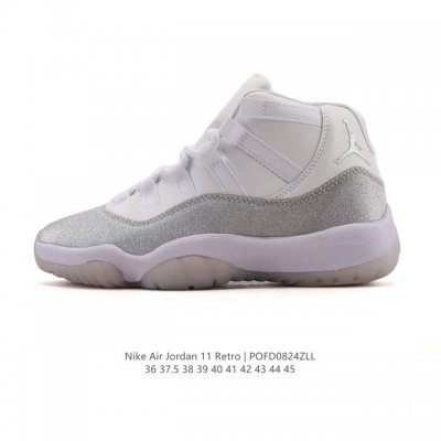 耐克乔丹11代 Nike Air Jordan 11 Retro 复刻男女运动鞋 Aj11代经典设计，深受球员与球迷喜爱。Jordan 乔丹 采用漆皮牛培革鞋面