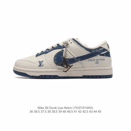 公司级 耐克 Nike Dunk Low Retro 运动鞋复古板鞋。路易威登联名 作为 80 年代经典篮球鞋款，起初专为硬木球场打造，后来成为席卷街头的时尚标 - 点击图像关闭