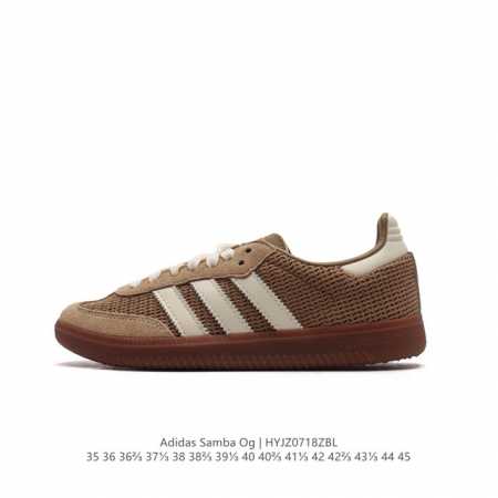 阿迪达斯 德训鞋 Adidas Originals Samba Og Shoes 经典运动鞋小白鞋 T头鞋 女鞋 彰显休闲摩登风情的时尚经典鞋。它诞生于50年代 - 点击图像关闭