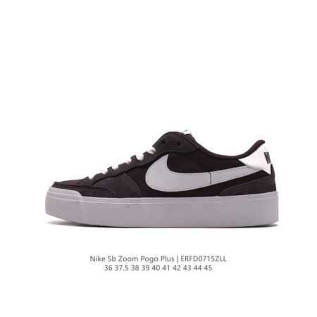 Nike 耐克 Sb Zoom Pogo Plus 男女子滑板鞋复古低帮休闲鞋青年学生运动鞋滑板鞋，新鞋上脚即可带来自然舒适的穿着感受，混合材料设计，塑就出众质 - 点击图像关闭