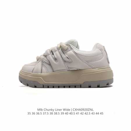 公司级 Mlb Chunky Wide 纽约洋基队 复古休闲面包鞋厚底增高板鞋 白色经典复古休闲运动鞋24年新款 纽约洋基队。最近，Mlb品牌频频出现在潮人们的 - 点击图像关闭