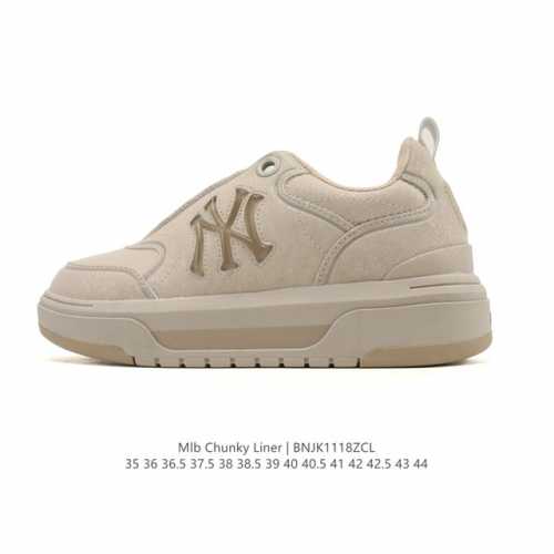 公司级 Mlb Chunky Liner Mid人气单品学长鞋系列轻量增高厚底百搭休闲运动板鞋轻便胶鞋 高级街头休閒品牌鞋。Mlb Chunky Liner 学