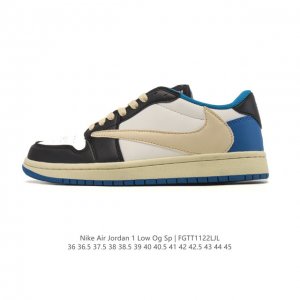 真标 耐克 Nike Air Jordan 1 Low Og Sp Military Blue Aj1乔1倒勾 2025年新款 低帮篮球鞋 Aj1 乔丹1代 A