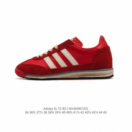 阿迪达斯adidas Sl 72 Shoes 经典复古薄底运动鞋 T头鞋 三叶草复古休闲跑步鞋休闲运动鞋 这款经典运动鞋携复古型格，来访你的活力日常 采用舒爽帆 - 点击图像关闭