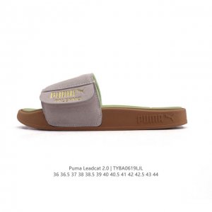 新品公司级 Puma Leadcat 2.0 彪马 拖鞋男女鞋 魔术贴鞋面夏季新款运动鞋 沙滩鞋外穿凉拖鞋 大Logo 复古一字拖，Puma Leadcat 2