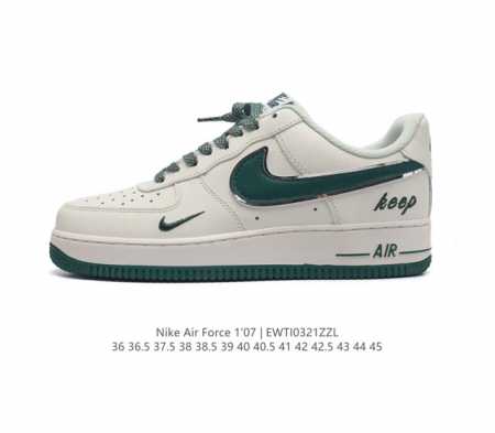 真二层皮 耐克 Nike Air Force 1 07 空军一号 Af 1 低帮 厚底增高百搭 休闲运动板鞋 柔软 弹性十足的缓震性能和出色的中底设计 横跨复古 - 点击图像关闭