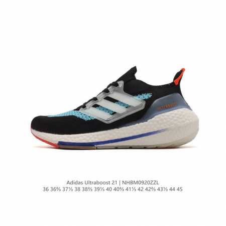 阿迪达斯 爆米花 男女鞋 Adidas Ultraboost 21低帮畅跑缓震回弹跑步运动鞋，Ultraboost 21以全新的外观示人。此次采用全新编制纹理的 - 点击图像关闭
