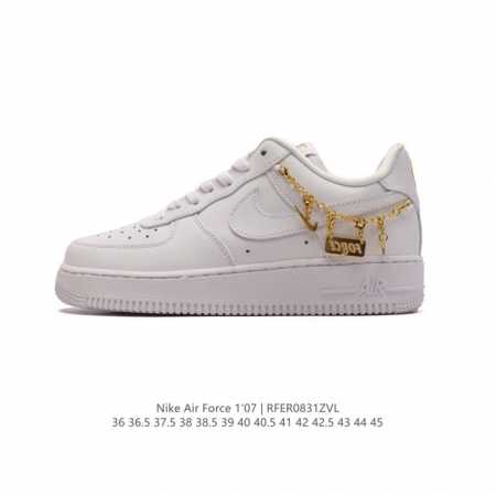 耐克 Nike Air Force 1 '07 Low 空军一号含气垫 低帮百搭厚底增高休闲运动板鞋。柔软、弹性十足的缓震性能和出色的中底设计，横跨复古与现代的 - 点击图像关闭