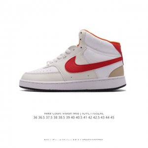 耐克 Nike Court Vision Mid 中帮百搭透气休闲运动板鞋，汲取 80 年代潮鞋灵感，以现代时尚元素焕新演绎复古篮球鞋细节，彰显混搭设计魅力。鞋